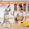thumbnail image 2 of Commercial Vegetable Chopper With Replacement Blades - Stainless Steel French Fry Cutter, Potato Dicer, Vegetable & Fruit Slicer, for Restaurants & Home Kitchen, with a 6slicer, 2 of 9