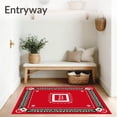 thumbnail image 3 of ODIKA 3'x5' Machine Washable Non-Slip Area Rug, Joyful Hearth Welcoming Entrance Floor Yuletide Celebration High Traffic Rug, Red, 737639, 3 of 7