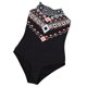 thumbnail image 3 of Gibobby Trajes de Baño Mujer Vendaje Bikini Ropa de playa Conjunto Traje de baño Estampado de una pieza Traje de baño de mujer Trajes de baño sexy Conjun(Negro,G), 3 of 5