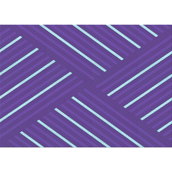 Ahgly Company Machine Washable Indoor Rectangle Transitional Medium Slate Blue Area Rugs, 7' x 9'
