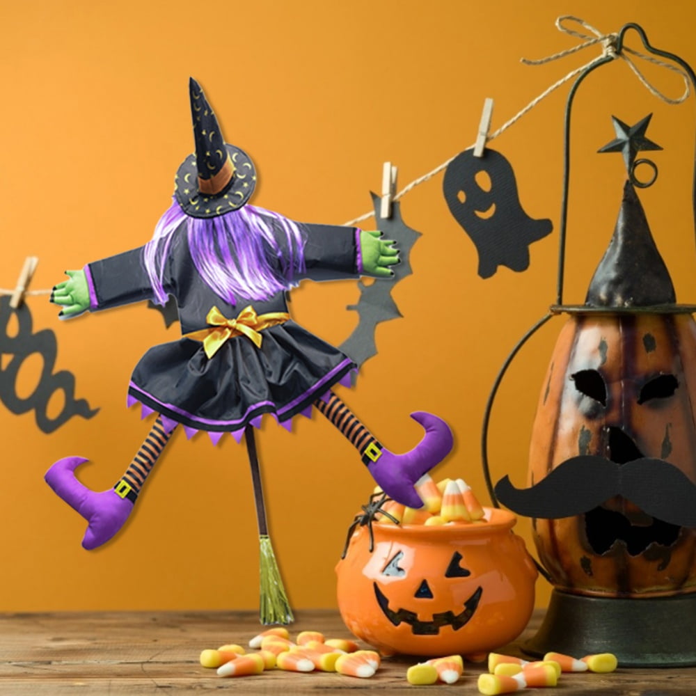 Crashing Witch into Tree Halloween Decorations Halloween Witch Tree