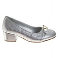 thumbnail image 2 of Badgley Mischka Girls Dress Shoes (Little Kids, Sizes 11–4), Silver, Size: 13, 2 of 7