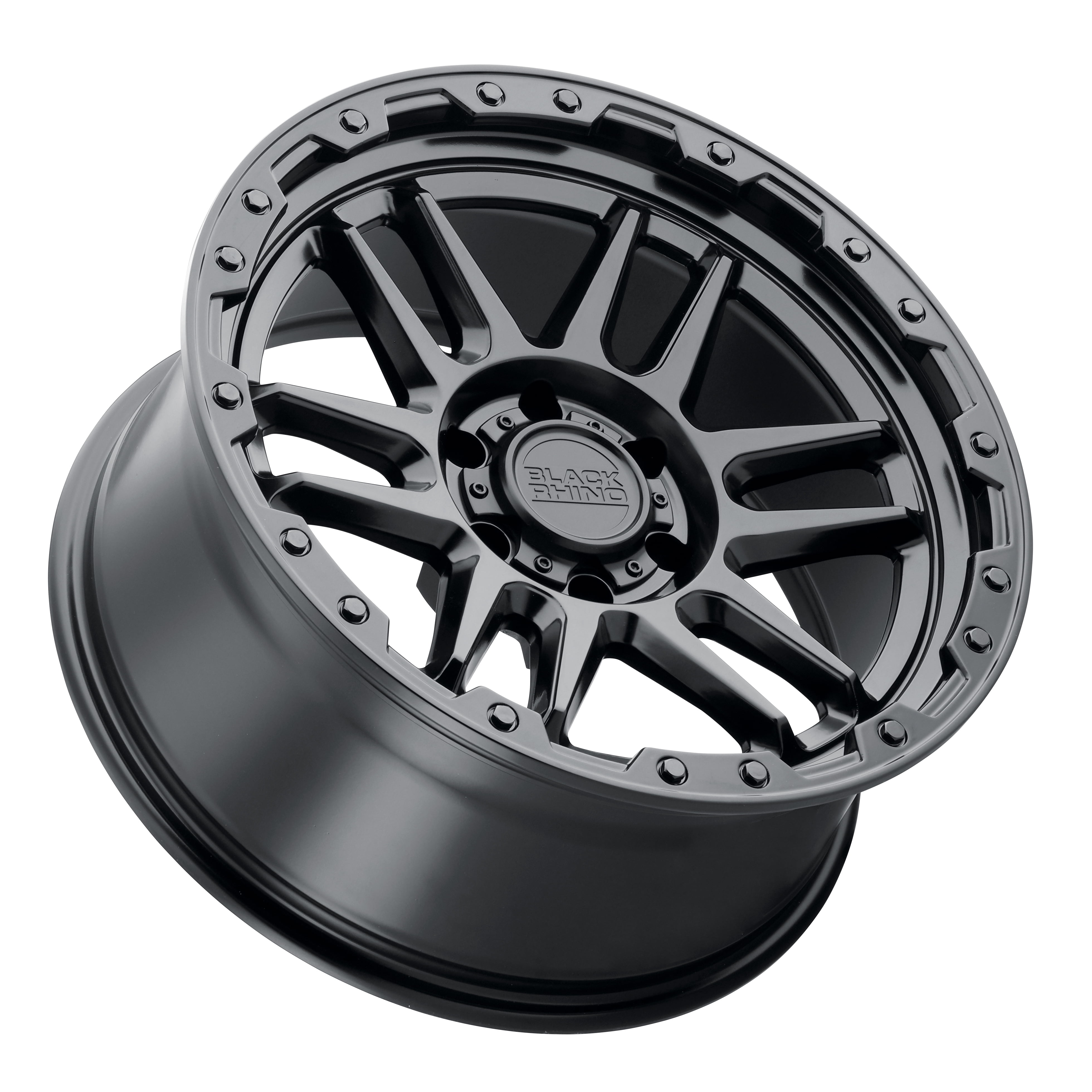 BLACK RHINO APACHE 20X9 6X114.3 12ET 87.1CB MATTE BLACK W/ BLACK BOLTS WHEEL