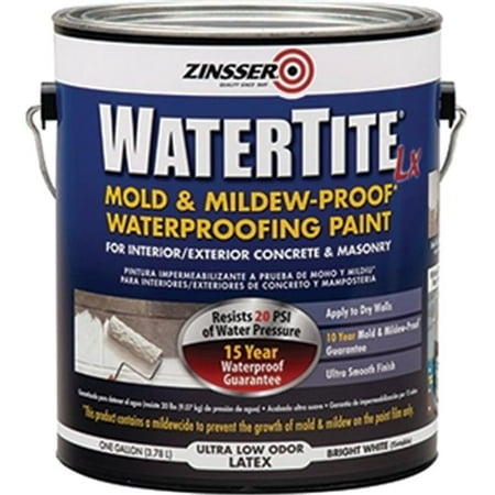 Zinsser Company 270267 1 Gallon Watertite-lx Latex Waterproofing Paint 100 (Best Bathroom Paint To Prevent Mold)