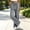 Gray, variant on Tranfacy Women Solid Sport Full Length Pants Drawstring Elastic Waist Casual Trousers with Side Pockets for Daily Wear