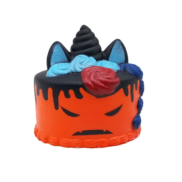 Kawaii Colorful Cake Squishy Simulation Slow Rising Sweet Scented Soft Squeeze Toy Stress Relief Fun for Kid Gift, Scar 2