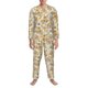 thumbnail image 3 of Fotbe Hippie Bee Honeycomb Pijama de Hombre con Estampado de Manga Larga, Conjunto de 2 Piezas, Ropa de Dormir Suave y Cómoda con Bolsillos-Small, 3 of 7