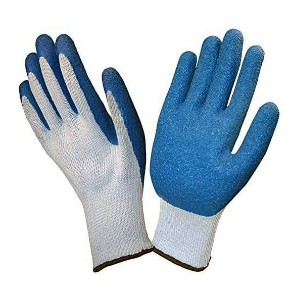 12-Pack of Cordova 3898XL Cor-Grip III Work Gloves, 10-Gauge, Gray Poly/Cotton Shell, Blue Latex Palm Coating, X-Large