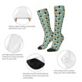 thumbnail image 3 of Fotbe Cute French Bulldog Calcetas Divertidas Estampadas para Hombre y Mujer, Calcetas de Algodón hasta la Rodilla para Caminar, Correr, Enfermería y Embarazo, 3 of 6