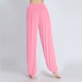 thumbnail image 5 of felwors Womens Modal Cotton Soft Yoga Sports Dance Harem Pants Pink, M, 5 of 8