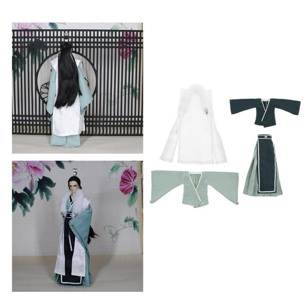 Ropa de Muñeca de Bebé 30 Cm Disfraces Trajes con Accesorios para El Cabello para 30 Cm / de Baby Diario Casual Des Conjunto completo blanco Hugo Trajes De Muñeca BJD