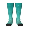 thumbnail image 2 of Lsque Teal Turquoise1 Printed Crew Socks Men's Women's LightWeight Thin Casual Calf Socks ,Knee High Socks,Cotton Socks, 2 of 9