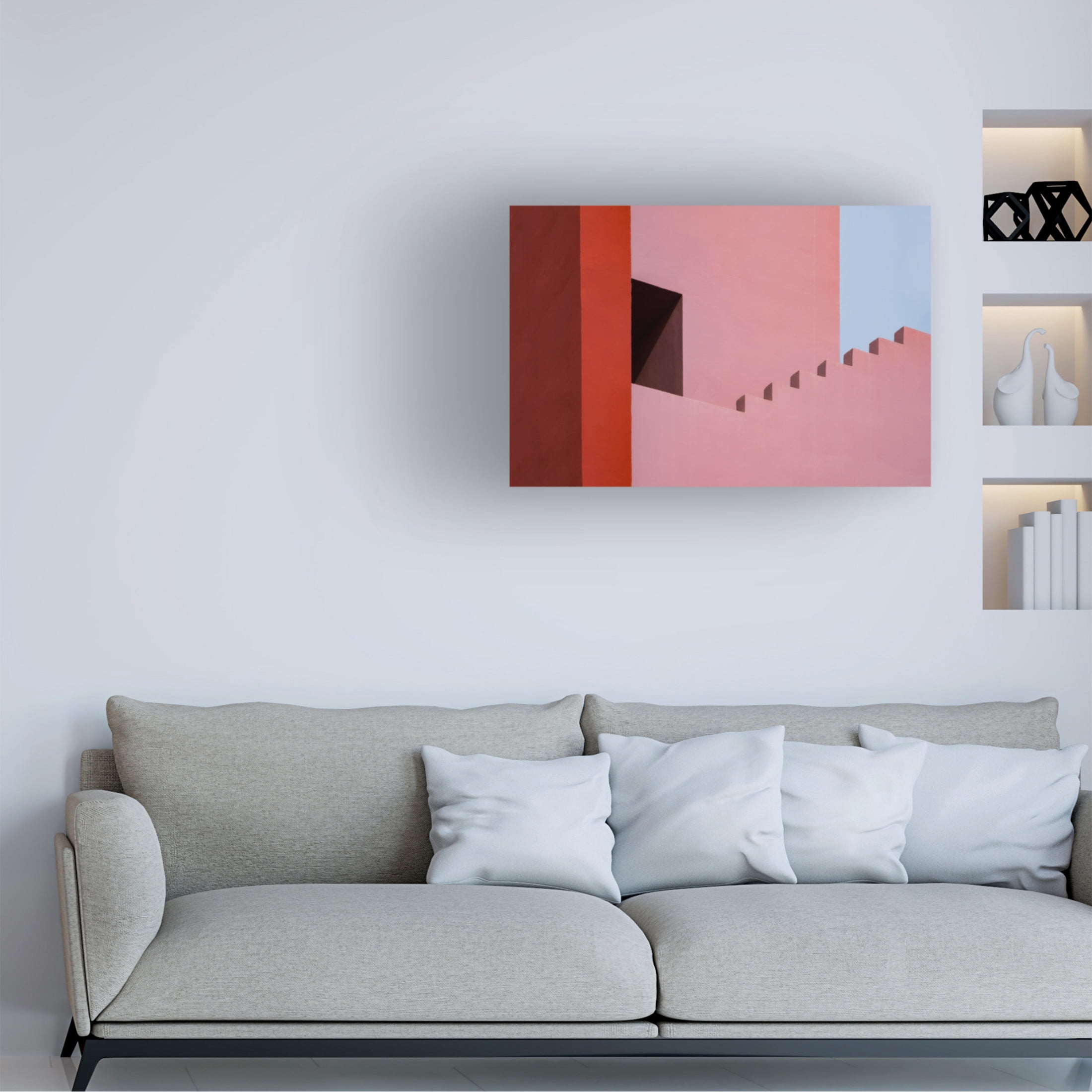 Trademark Fine Art Linda Wride Muralla Roja 7 Canvas Wall Art