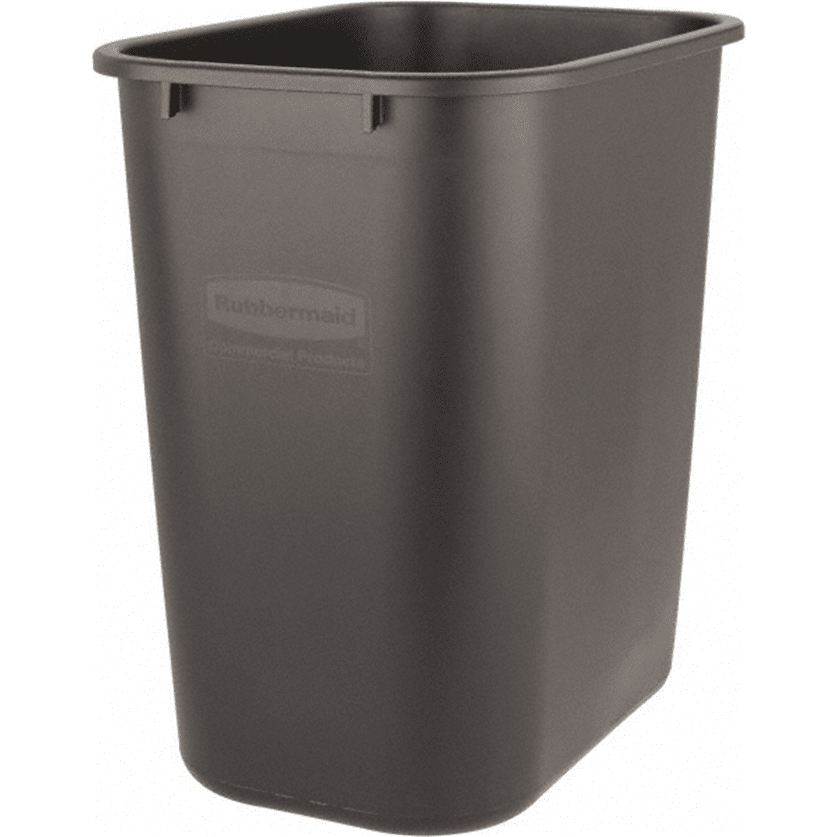 Rubbermaid 7 Gallon Black Plastic Deskside Wastebasket
