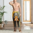 thumbnail image 6 of Lsque Colorful Painted Duck Print Men's Pajama Pants, Lounge Pant - Comfortable Home Wear,Elastic Waistband, Stylish Design-Large, 6 of 9