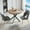 Grey, variant on NORDICANA 5-Pieces 37-Inch Dining Table Set for 4 - Space Saving Round Table and Chairs with 4 Seaters Velvet Upholstered Chairs