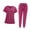 XXL, variant on Xuanheng Women Scrub Uniform Set Top and Jogger Pants for SPA Cosmetology Pet Groomer Pink