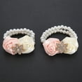 thumbnail image 5 of YUMILI Flor de la muñeca de la Boda, Flor de la Mano Nupcial 2 Piezas Flor de la Mano Hermosa Dama de Honor Muñeca Corsage Decoraciones Perla Satén(Marfil con Rosa), 5 of 8