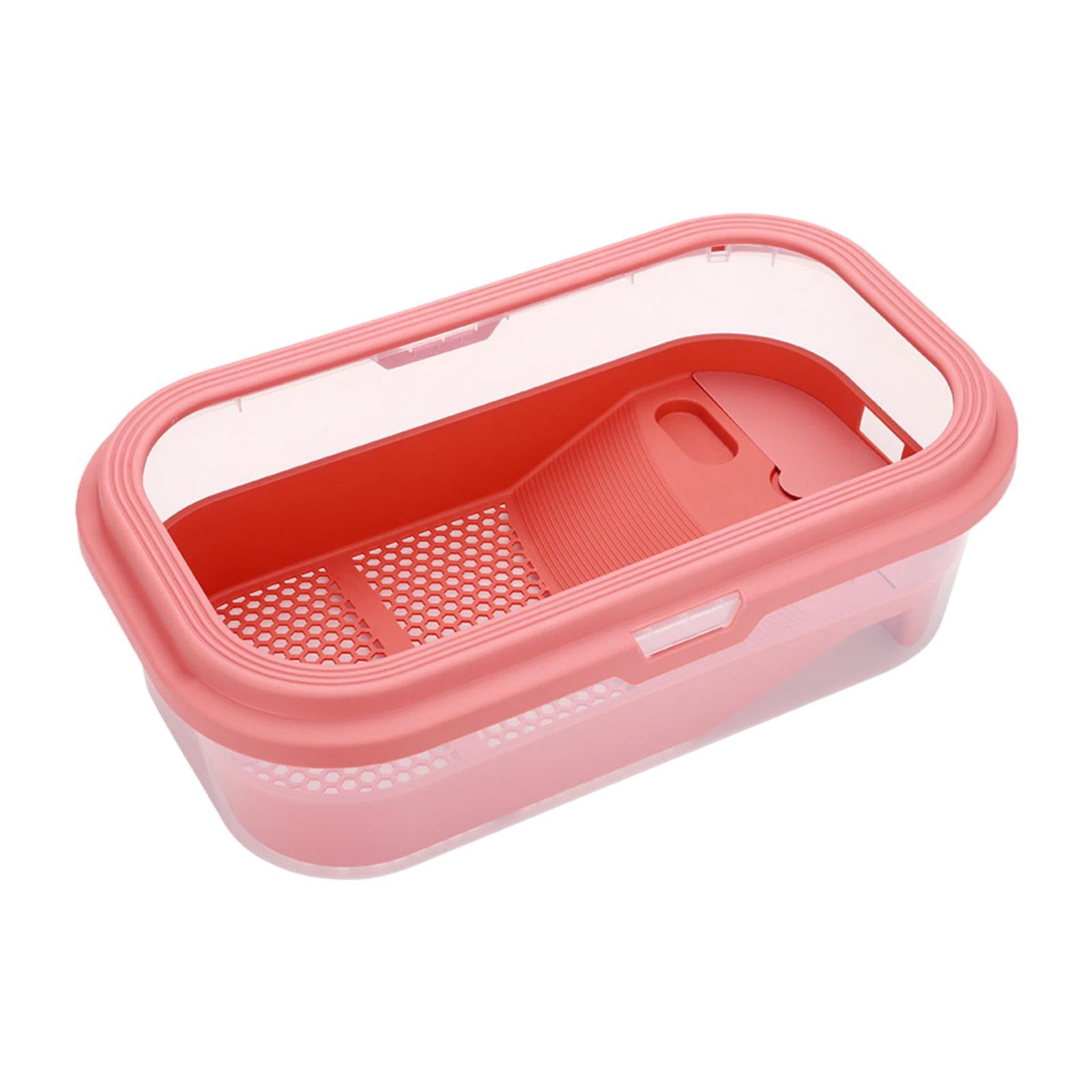 oshhni Small Turtle Tank Habitat with Breeding Hatching Area Case Indoor Decor Pink L Size
