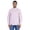 Light Purple, variant on Atasi Indian Mens Henley Shirt Long Sleeve Casual Mandarin Collar Short Kurta