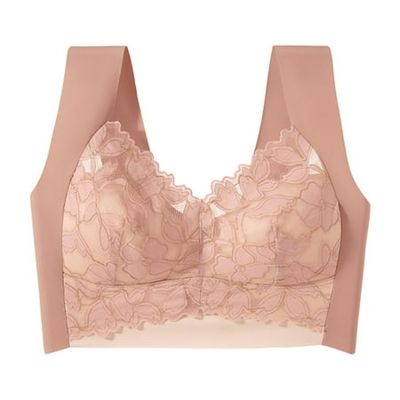 Audhol Lace Bralette Women s Bra for Small Breasts Beautiful Back Big Breasts Small Thin Soft and Skin Friendly Bralettes for Women Lace Red 4L