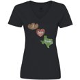 thumbnail image 3 of Inktastic I Love Texas Women's V-Neck T-Shirt, 3 of 5