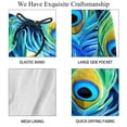 thumbnail image 4 of luoweisi Men's Beach Shorts Quick Dry Swim Trunks with Mesh Lining Peacock Feather L, 4 of 5