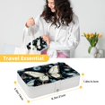 thumbnail image 5 of Butterfly Decorative PU Leather Jewelry Organizer Box with Removable Compartment: Portable Display Case, 5 of 6