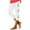 White, variant on AGWOLF Capri Leggings for Women Tummy Control High Waisted Yoga Pants Summer Boho Beach Capris Gym Workout Athletic Running Leggings
