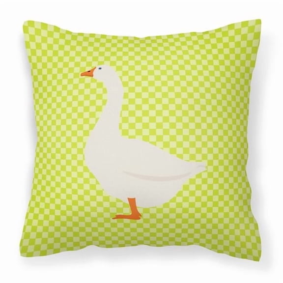 Carolines Treasures BB7718PW1414 Embden Goose Green Fabric Decorative Pillow, 14 x 14 in.