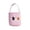 Pink, variant on Virelaxpo Plaid Fabric Halloween Storage Basket – Ghost Pumpkin Print Handheld Bin for Candy Gift Wrap Snack Picnic Holiday Table Organization
