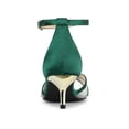 thumbnail image 2 of BLISSFUL STEP Women's Satin Rhinestone Stiletto Heel Sandals, 2 of 7