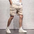 thumbnail image 5 of Pantalones cortos Harajuku de color caqui para hombre, ropa de calle informal de verano, estilo cargo, chándal de color sólido, algodón, estilo japonés 2024, 5 of 5