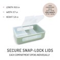 thumbnail image 4 of Melii Snackle Box for Toddler & Kids, 3-Compartment Snack Container, 5.9 oz (175 ml) Each, Sage, 4 of 5