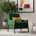 thumbnail image 5 of Allora Mid-Century Modern Tight Back Velvet Lounge Chair in Green, 5 of 7