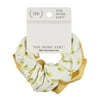 The Home Edit Faux Leather Scrunchie Hair Ties, Yellow and Lemon Print, 2 Ct