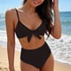 thumbnail image 5 of Trajes de baño para mujer, conjunto de traje de baño con cordones, estilo dividido, color sólido, informal, a la moda, para mujer, trajes de baño para mujer, traje de baño para mujer, trajes de baño d, 5 of 5