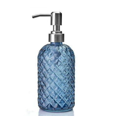 Acdanc Soap Dispenser,Blue Hand Soap Dispenser,Stainless Steel Pump Dish Soap Dispenser,13.5OZ