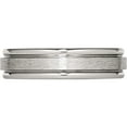 thumbnail image 3 of Stainless Steel Polished With Satin Center 6mm Grooved Edge Band (Size 6.5) Made In China sr84-6.5, 3 of 5