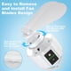 thumbnail image 2 of Ventilador de camping con luces LED, ventilador de carga para tienda de campaña, control remoto, gancho, cuchilla desmontable, temporizador, para picnics, tiendas de campaña, emergencias, blanco, 2 of 5