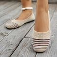 thumbnail image 2 of Willtoo Fashion Loafers for Women Casual Spring Summer Breathable Knitted Round Toe Low Tops Canvas Shoes Slip On Flats Walking Shoes Non Slip Play Sneakers Loafers for Work Nurse, 2 of 5