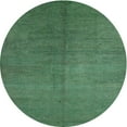 thumbnail image 1 of Ahgly Company Indoor Round Contemporary Forest Green Abstract Area Rugs, 6' Round, 1 of 6