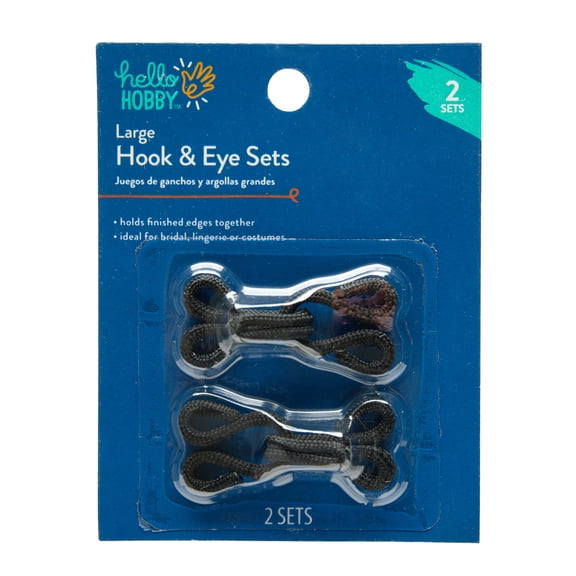 Hello Hobby Hook eye Lrg Blk
