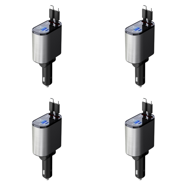 Adaptador Rápido 4 Del Encendedor Cigarrillos Cargador 120W Coche en 1 Toma Corriente Carga Rápida