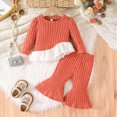 thumbnail image 2 of TOWED22 Toddler Newborn Baby Girl Clothing Set 2pcs Outfits Long Sleeve Graphic Top and Elastic Waist Joggers Clothes Soft Breathable(Red,2-3 Y), 2 of 6