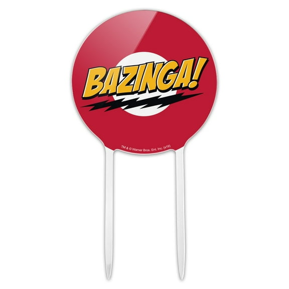 Acrylic The Big Bang Theory Sheldon Bazinga Cake Topper Party Decoration for Wedding Anniversary Birthday Graduation