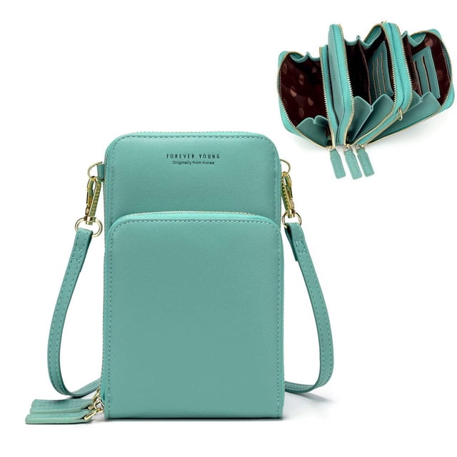 myfriday Bolso pequeño para teléfono celular para mujer, mini bolso de hombro con ranuras para tarjetas de crédito