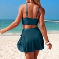 thumbnail image 6 of YTCAMLO High Waisted Bikini Sets for Women Casual Summer Two Piece Swim Suit V Neck Tops and Swim Skirt Tummy Control Swimsuits, Sky Blue M, 6 of 6