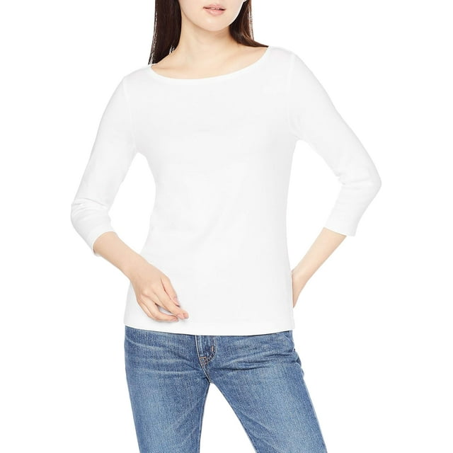 walmart Essentials Womens 3/4 Sleeve Boatneck T-Shirt