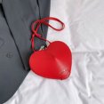 thumbnail image 2 of Bolso tipo cartera informal para mujer, con cremalleras dobles, bolso de hombro en forma de corazón de PU, bolso Hobo elegante, 2 of 8